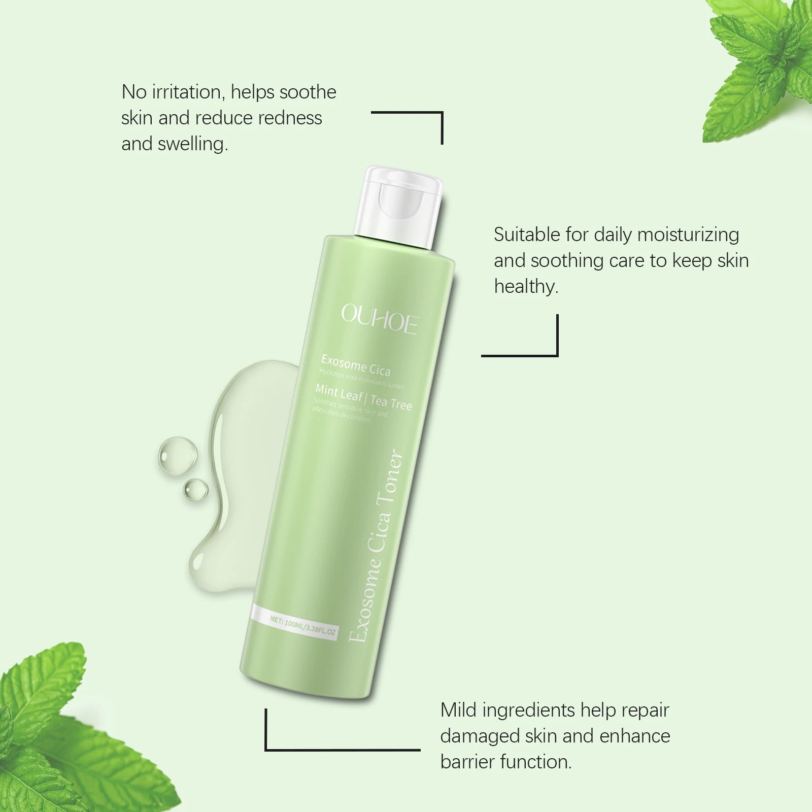 Centella Asiatica Facial Toner Daily Hydrating & Soothing Skin Care