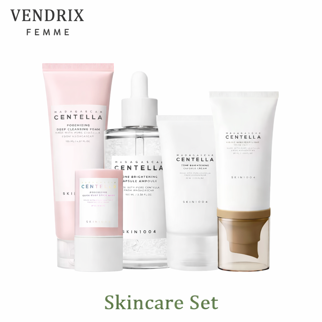 Centella Asiatica Toner Cleanser Facial Serum Cleansing Oil & Moisturizer Skincare Set Original Products